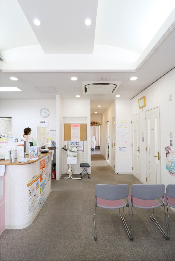 ななほしクリニック　受付と待合室